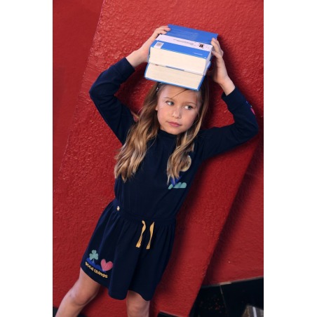 Vestido punto con lentejuelas niña Boboli
