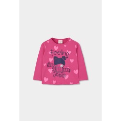 Camiseta punto niña corazones Boboli