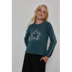 Pantalón punto niña estrellas boboli