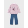 Conjunto legging flare y sudadera niña