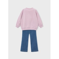 Conjunto legging flare y sudadera niña