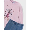 Conjunto legging flare y sudadera niña