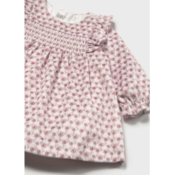 Vestido terciopelo estampado bebe mayoral