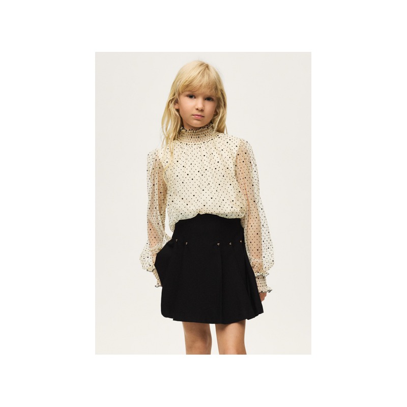 Conjunto falda y blusa plumeti chica mayoral