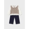 Conjunto pantalón y blusa con chaleco bebé niña mayoral
