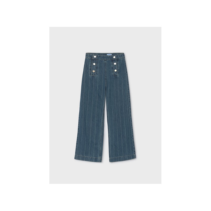 Pantalón vaquero rayas wide leg chica mayoral
