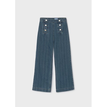 Pantalón vaquero rayas wide leg chica mayoral