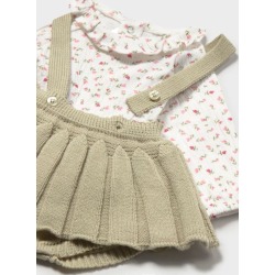 Conjunto 3 piezas falda bebe niña mayoral