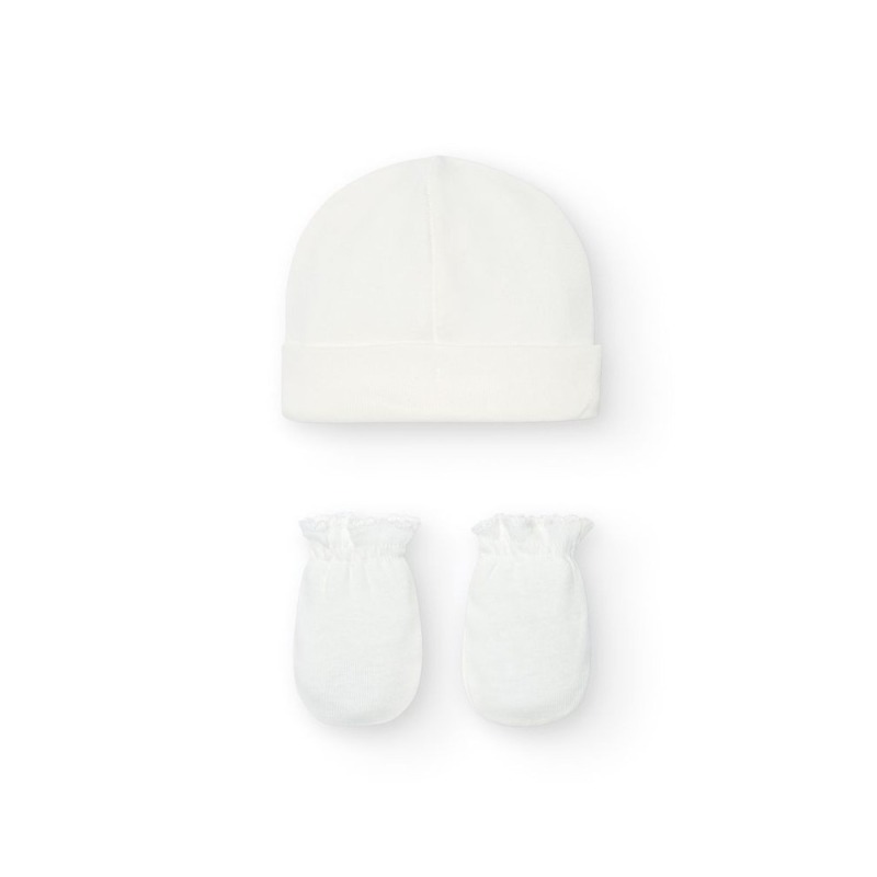 Gorro+manoplas recien nacido Babidu