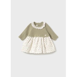 Vestido tricot combinado bebe niña mayoral