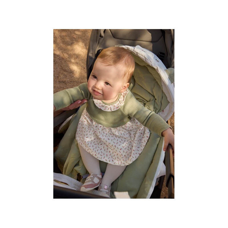 Vestido tricot combinado bebe niña mayoral