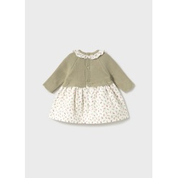 Vestido tricot combinado bebe niña mayoral