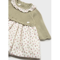 Vestido tricot combinado bebe niña mayoral