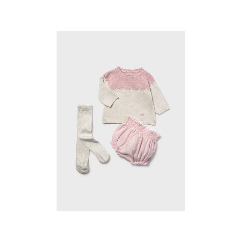Conjunto 3 piezas bebe niña mayoral