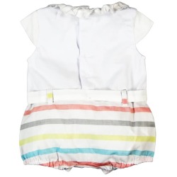 Pelele combinado rayas bebe niña
