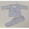 Conjunto bebe jubon y polaina