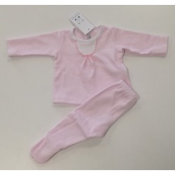 Conjunto bebe jubon y polaina
