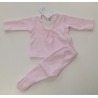 Conjunto bebe jubon y polaina
