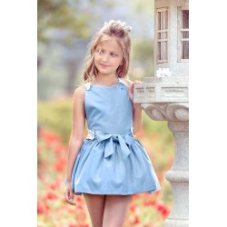 Vestido popelin aplique espalda nekenia
