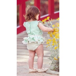 Conjunto bebe niña ranita puntilla nekenia