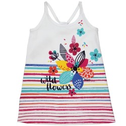 Vestido punto elastico con flores