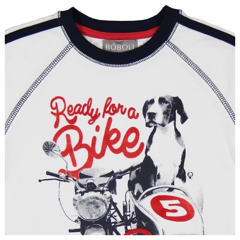 Camiseta punto niño moto