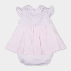 Vestido con braguita cuello bebe rosa