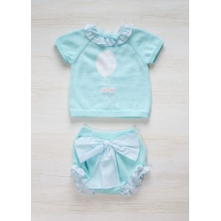 Conjunto ranita globo y lazo