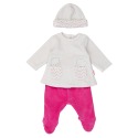 Conjunto bebe niña 2 piezas+gorro Babybol