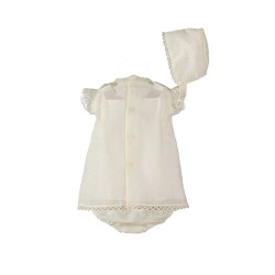 Vestido bebe braguita y gorro Miranda