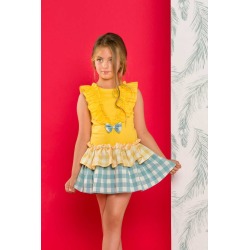 Vestido volante cuadros Nekenia