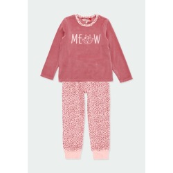 Pijama terciopelo animal print niña Boboli