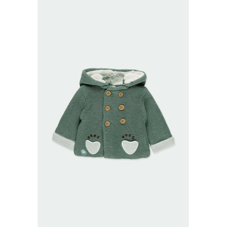 Chaqueta tricotosa forrado pelo bebé Boboli