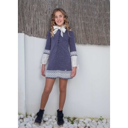 Vestido punto vigore puntilla Nekenia