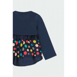 Camiseta punto pompones niña Boboli