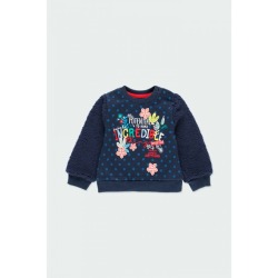 Sudadera felpa "flores" de bebé niña