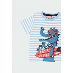 Camiseta punto listada bebé niño Boboli