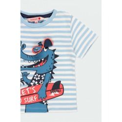 Camiseta punto listada bebé niño Boboli