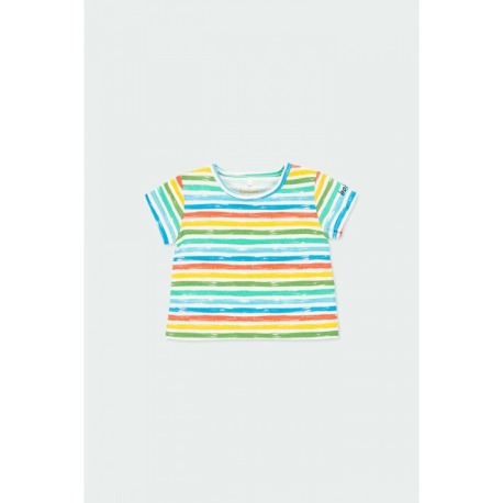 Camiseta punto listada bebé niño Boboli