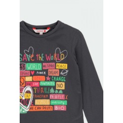 Camiseta punto elástico de niña Boboli