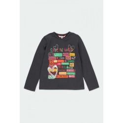 Camiseta punto elástico de niña Boboli