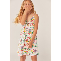 Vestido punto frutas de niña Boboli
