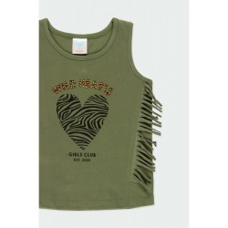 Camiseta punto con flecos niña Bóboli