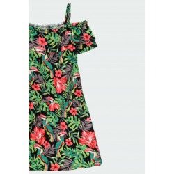 Vestido viscosa flores de niña Bóboli