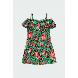 Vestido viscosa flores de niña Bóboli