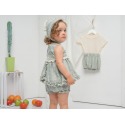 Vestido bebe bordado con capota y pololo