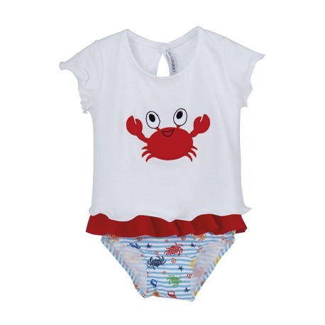 Conjunto baño niña cangrejo Calamaro
