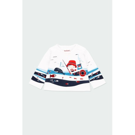 Camiseta punto "sea world" de bebé Boboli