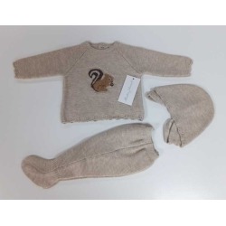 Conjunto punto bebe ardilla Martin Aranda