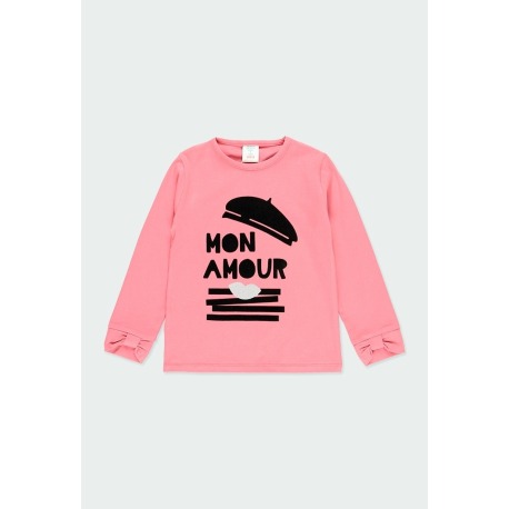 Camiseta punto "Mon amour" niña Boboli